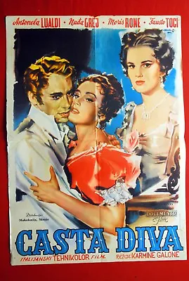 Casta Diva Antonella Lualdi Tozzi Italian 1956 Nadia Gray Rare Exyu Movie Poster • $200.99