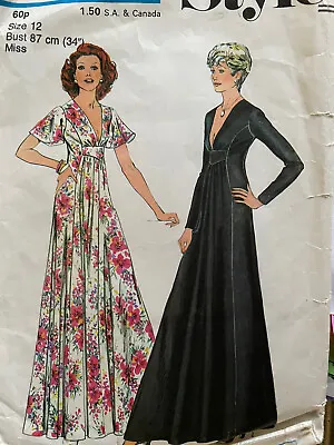 Vintage 1970's Style Maxi Dresses Sewing Pattern • £5.99