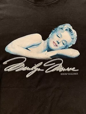 Vintage 2001 Marilyn Monroe 100% Cotton T Shirt Black Size L Cygnus Label • $39.99