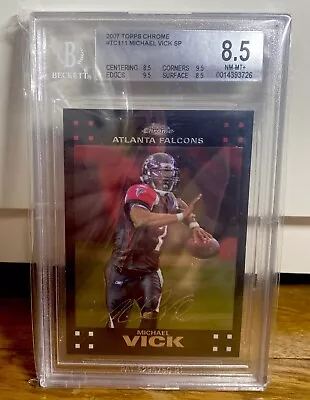 2007 Topps Chrome #TC111 Michael Vick PSA 8 • $350