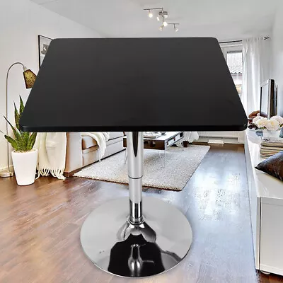 Bar Dining Table Rotary Square Pub Table Height Adjustable 360 Degree Swivel • $60.80