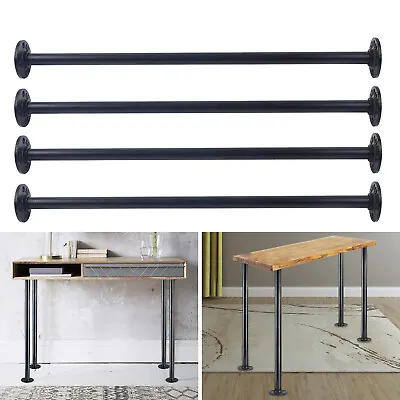 28 /30  Metal Industrial Pipe Table Legs Adjustable Furniture Desk Shelf Leg Kit • $34.20