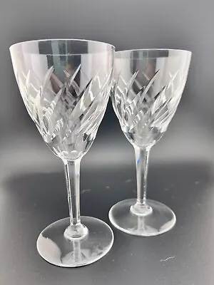 Val St Lambert Crystal Gevaert Arlene Port Wine Glass Set Of 2 Made In Belgium • $19.95