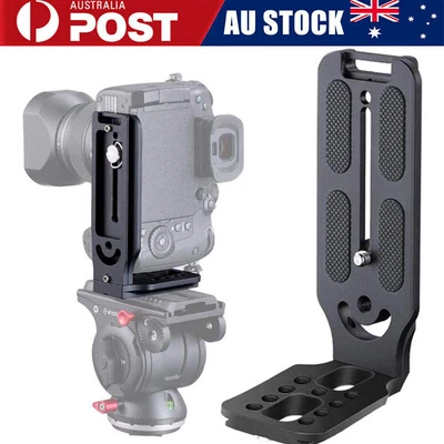 Quick Release DSLR Camera L Bracket Plate For Tripod Head Mount Vertical Shoot • $17.79