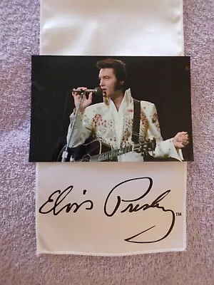 Elvis Presley Signature White Scarf&aloha From Hawaii Concert Photo Lot 2 Wa • $25