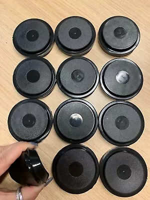 £9.90 • Buy 12 BLACK RUBBER CASTOR CUPS Carpet/Floor Chair/Sofa Furniture Protectors Caster
