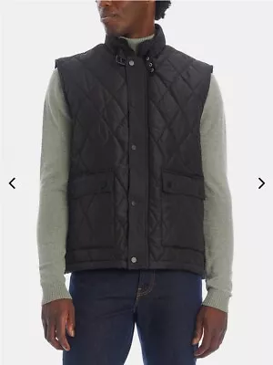 SPRING & MERCER Men's Black Diamond Quilted Vest Jacket NEW Large L • $59.99