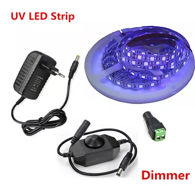 365nm UV Led Strip Light Blacklight UV DJ Party Resin Curing Dimmer Power SUPPLY • £10.57