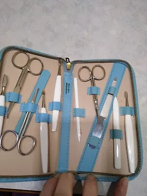 Vintage Leather Manicure Set Made In Germany • $9.95