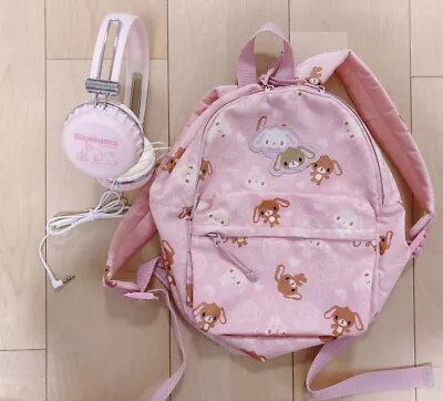 Sanrio Sugar Bunnies Shirousa Kurousa Pink Backpack Rilakkuma Headphone Working • $175