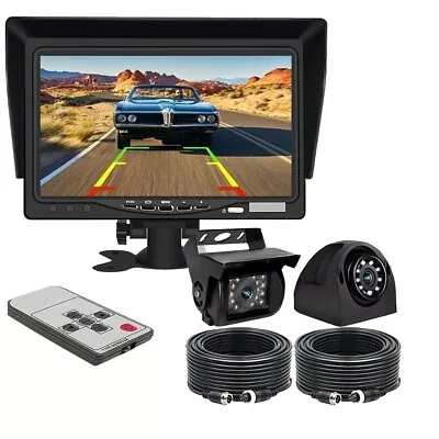 7 Monitor 4Pin IR Front Rear View Backup Camera Night Vision 12-24v For RV Truck • $73.79