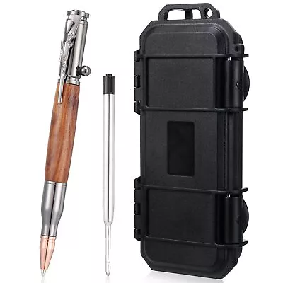 Bolt Action Pen With Gift Box Refile Shape Metal Pen Ballpoint Solid Pens For... • $29.47