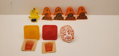 $1 • Buy LOT Of 8- Vintage Ronald McDonald & McDonald's Plastic Promotional Rings 