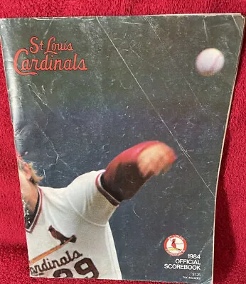 St Louis Cardinals 1984 Official Scorecard-  Cubs Vs Mets (not Scored) • $3