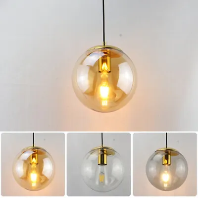 Glass Pendant Light Kitchen Vintage Lighting Home Pendant Lamp Bar Ceiling Light • $108.99