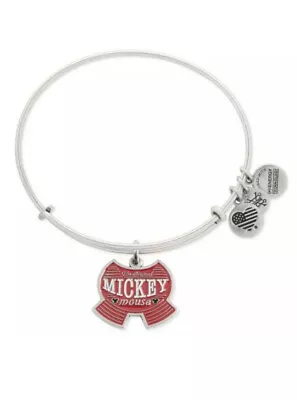 Disney Parks Alex And Ani Mickey Mouse Shorts Silver Bangle Bracelet NEW • $24.99