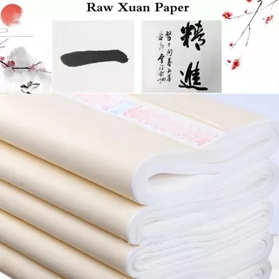 100 Sheets Chinese Raw Xuan Paper Calligraphy Paper Rice Xuan Paper 50*100cm • $36