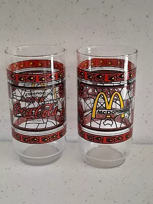 Coca Cola McDonalds Drink Glasses Bundle - Retro Style - Glass - • $25