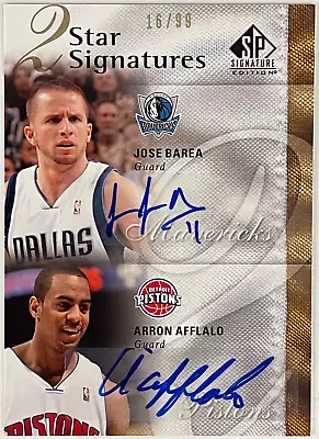 Jose Barea & Arron Afflalo Autographed 2009-10 Upper Deck SP Basketball Card • $44