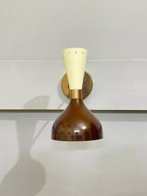 Wall Lamp Handmade Vintage Inspired 2 Light Brass Wall Lamp Stilnovo Home Light • $45.57