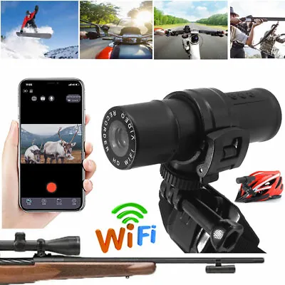 $59.59 • Buy WIFI HD 1080P Sports Action Motorcycle Helmet Camcorder Camera For Hunting Gun