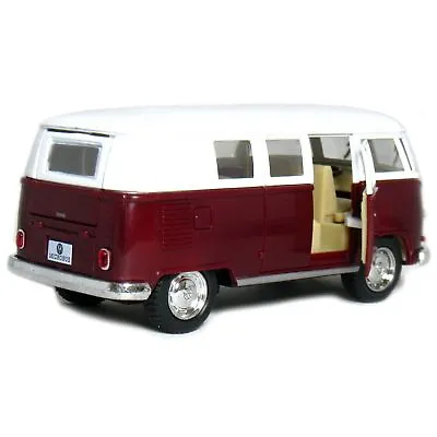 5  Kinsmart Classic 1962 Volkswagen Bus Van Diecast Model Toy 1:32 VW- Maroon • $9.58