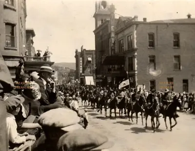 C.1920 Perry Iowa Area Civil War Parade Cavalry Theatre Haines Flag A Photo F2 • $57.50