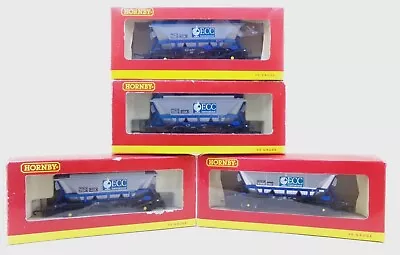 4 X HORNBY CDA CHINA CLAY COVERED HOPPERS - BOXED - OO GAUGE (CHP373) • £50