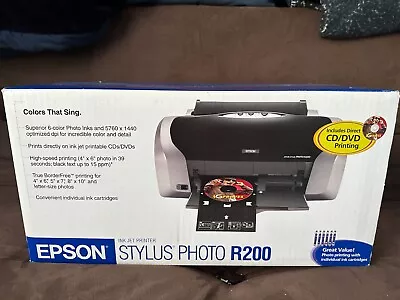 NOS Epson Stylus R200 Digital Photo Inkjet Printer (CD/DVD PRINTING) NEW SEALED • $199.99
