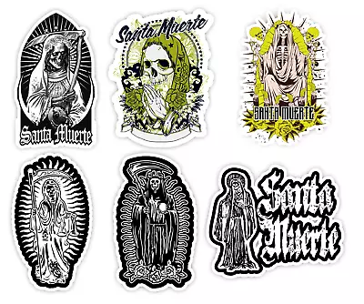 La Santa Muerte Sticker Pack 6 Pcs Decal B • $13.99
