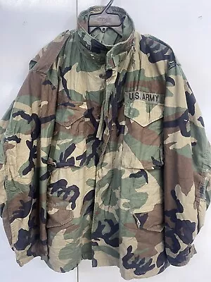 US M-65 Jacket Woodland Camo • $95