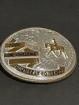 2000 Horse Zone Challenge Hunt Seat Montana Silversmiths Belt Buckle • $105