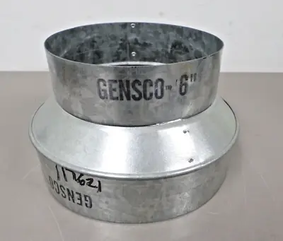 GENSCO 8  X 6  Galvanized Rigid Duct Reducer HVAC Round Adapter • $28.95