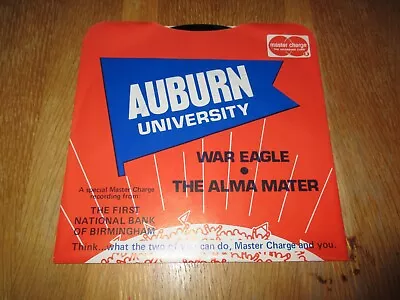 Vintage 1973 Auburn University Tigers Marching Band 45 RPM Record War Eagle & AM • $17.16