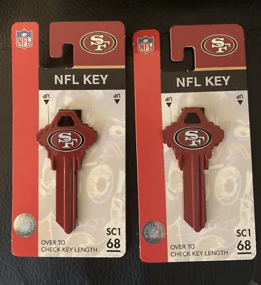 NFL San Francisco 49ers Set Of 2 Key Blanks • $9.99
