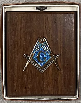 Mason Masonic Freemasons Trophy Wooden Plaque 5-1/2” X 4-1/2  With Box • $19.99