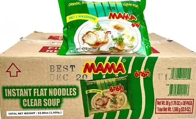 Mama Oriental Style Instant Flat Noodles( Clear Soup ) 1.76 Oz X 30 Packs • $29.99