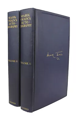 Mark Twain's Autobiography - 1924 - 2 Volume Set • $59.95