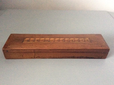 £9.99 • Buy Vintage Wooden  Hinged Pencil Box Lovely  On The Top