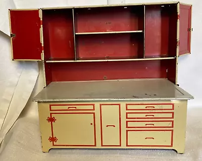 Vintage Wolverine 1950s Tin Litho Toy Kitchen Hutch & Base-Nice Condition • $74.99