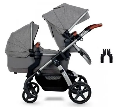 Silver Cross Wave 4 In 1 Pram In Zinc Grey + Tandem Adapters - Brand New Boxed • £548