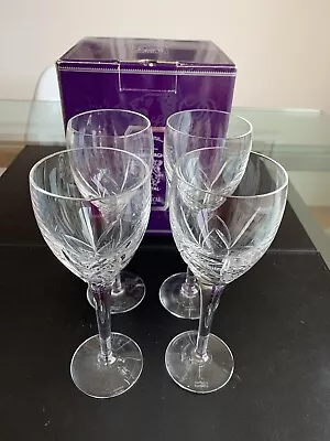 Edinburgh Crystal “Skye” 18cm Wine Glasses. Set Of 4. • £50