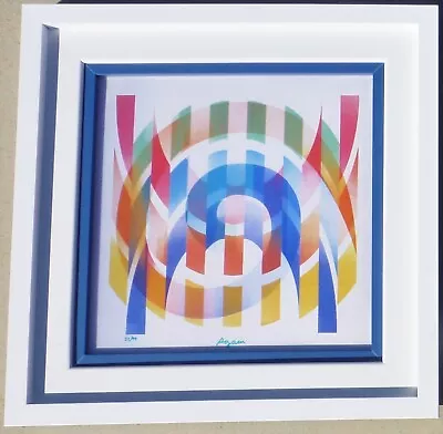 Yaacov Agam Agamograph  Arches  Hand Signed Kinetic Op Art Custom Framed • $2425