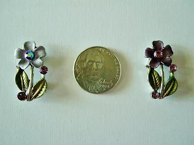 2 Hole Slider Beads Fleur Purple  #2 • $4.95