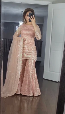 £49.19 • Buy Designer Wedding Salwar Kameez Party Wear Pakistani New Indian Dress Bollywood