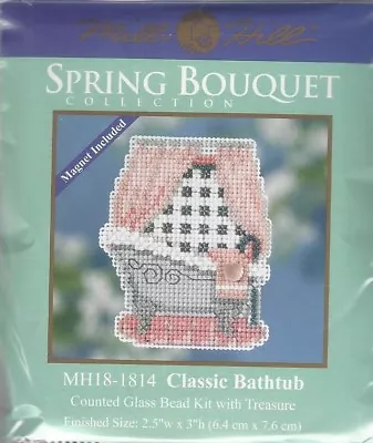 Spring Bouquet Collection Classic Bathtub Glass Bead Treasure Mill Hill • $11