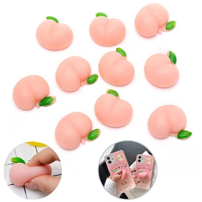 Mini Peach Mochi Squishy Toys Stress Relief Fidget Toy Kids DIY Phone Case Decor • $9.99