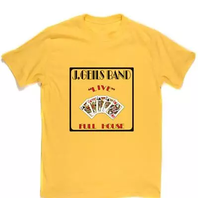 Vtg The J  Geils Band Live Full House Cotton Yellow All Size Unisex Shirt • $18.98