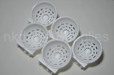 Canary Nest Pans For Breeding Nesting Canary 10cm White X5 X2 X1 Cage & Aviary • £9.39