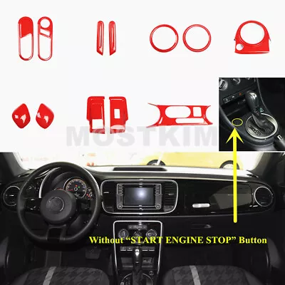 Red Interior Accessories Kit Set Trim Cover For Volkswagen VW Beetle 2012-2019 • $188.94